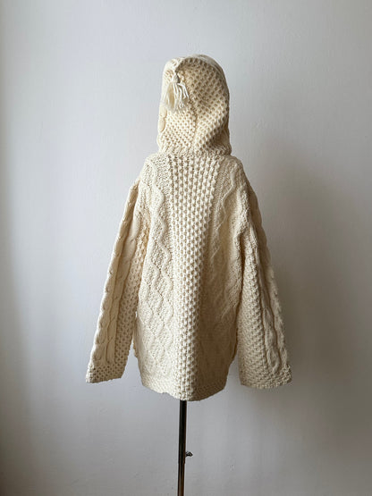 Handmade wool hooded jacket