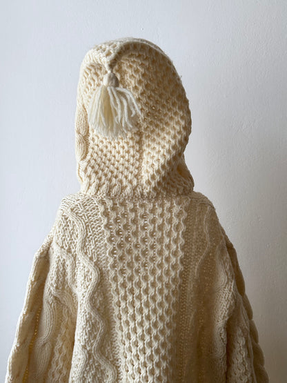Handmade wool hooded jacket
