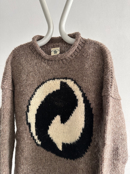 Pachamama Yin yang wool jumper - XL