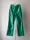 Green trousers coated with polyurethane - w26