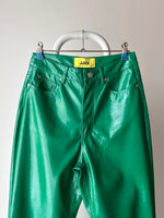 Green trousers coated with polyurethane - w26