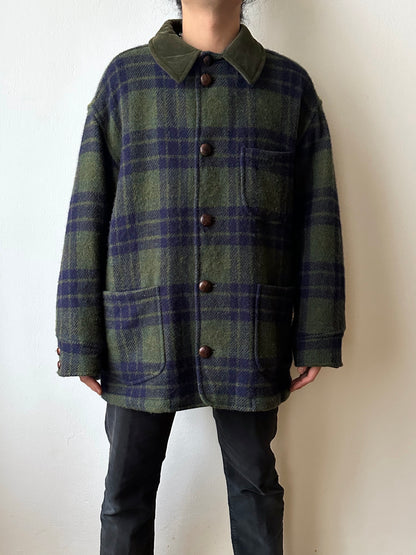 1980's Hugo Boss Chore Jacket ボス Toto Praha Vintage clothing store プラハ 古着屋 Antique shop ヴィンテージ カバーオール ウール Wool Rare レアヒューゴボス ユーロ古着 ヨーロッパ古着 ユーロヴィンテージ  Prague totototip 