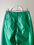 Green trousers coated with polyurethane - w26