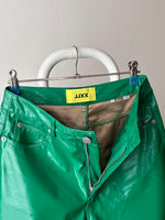 Green trousers coated with polyurethane - w26