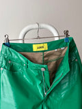 Green trousers coated with polyurethane - w26