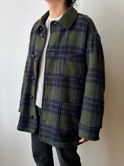 1980's Hugo Boss Chore Jacket ボス Toto Praha Vintage clothing store プラハ 古着屋 Antique shop ヴィンテージ カバーオール ウール Wool Rare レアヒューゴボス ユーロ古着 ヨーロッパ古着 ユーロヴィンテージ  Prague totototip 