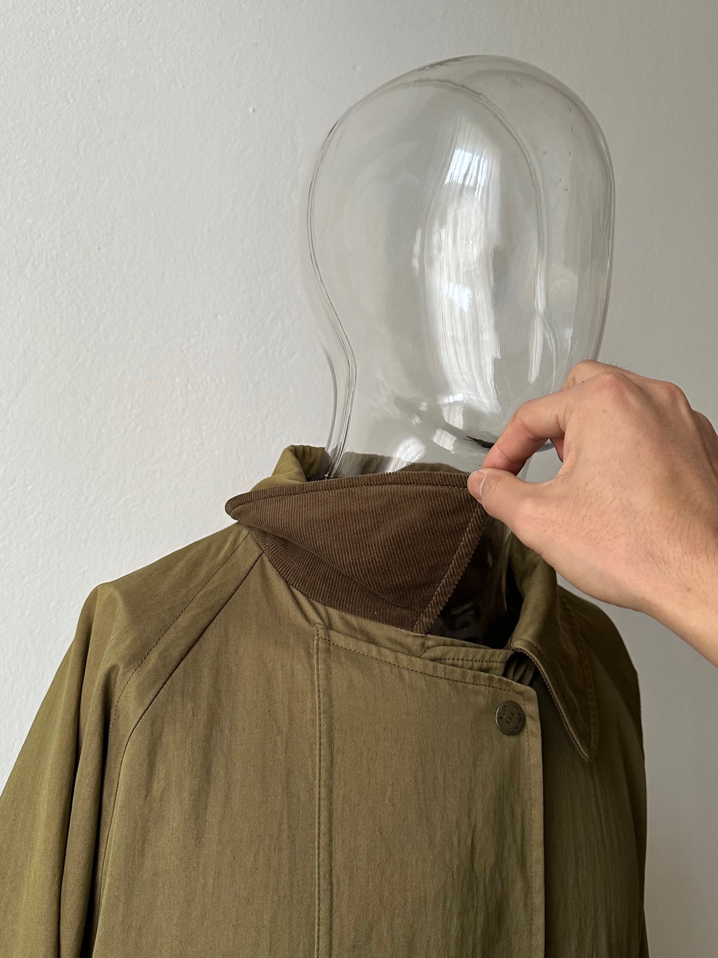 AW'90 1990's CP COMPANY Massimo osti reversible coat リバーシブル コート Vintage Toto Praha Vintage clothing store Antique shop Made in Italy Stone Island ストーンアイランド マッシモオスティ ヴィンテージ 古着屋 ユーロ古着 ヨーロッパ古着 90年代 Cotton Nylon コットン ナイロン コーデュロイ 90年 秋冬 Prague プラハ Rare レア Archive 