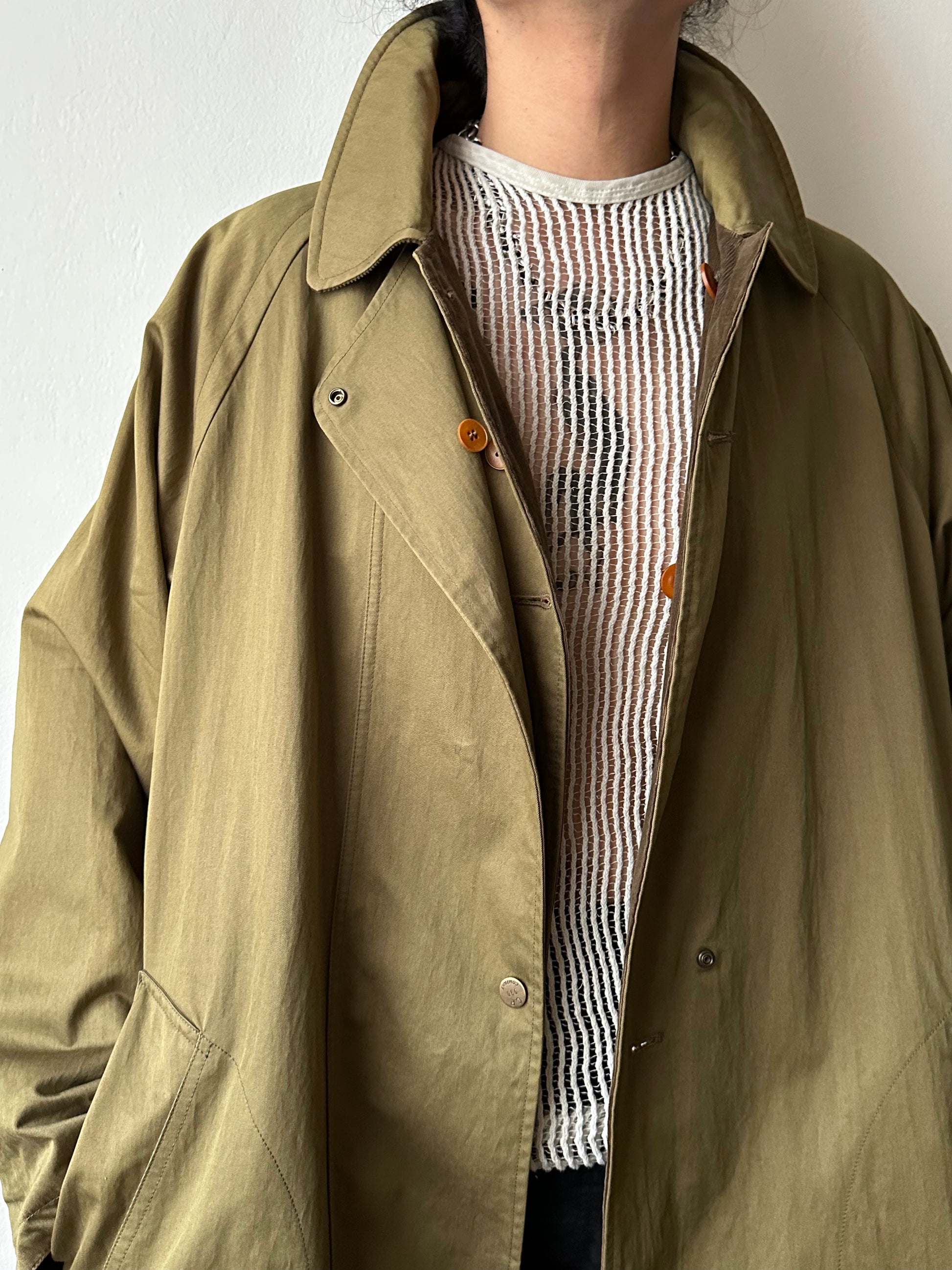 AW'90 1990's CP COMPANY Massimo osti reversible coat リバーシブル コート Vintage Toto Praha Vintage clothing store Antique shop Made in Italy Stone Island ストーンアイランド マッシモオスティ ヴィンテージ 古着屋 ユーロ古着 ヨーロッパ古着 90年代 Cotton Nylon コットン ナイロン コーデュロイ 90年 秋冬 Prague プラハ Rare レア Archive 