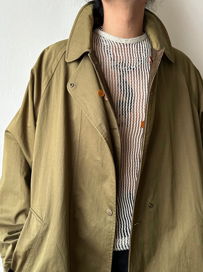 AW'90 1990's CP COMPANY Massimo osti reversible coat リバーシブル コート Vintage Toto Praha Vintage clothing store Antique shop Made in Italy Stone Island ストーンアイランド マッシモオスティ ヴィンテージ 古着屋 ユーロ古着 ヨーロッパ古着 90年代 Cotton Nylon コットン ナイロン コーデュロイ 90年 秋冬 Prague プラハ Rare レア Archive 
