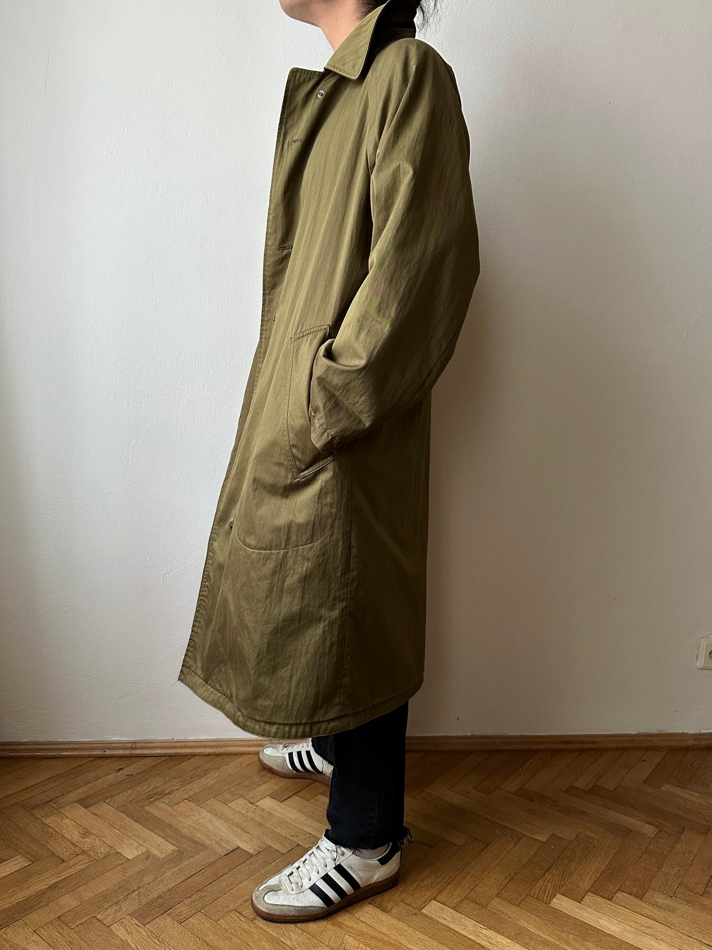 AW'90 1990's CP COMPANY Massimo osti reversible coat リバーシブル コート Vintage Toto Praha Vintage clothing store Antique shop Made in Italy Stone Island ストーンアイランド マッシモオスティ ヴィンテージ 古着屋 ユーロ古着 ヨーロッパ古着 90年代 Cotton Nylon コットン ナイロン コーデュロイ 90年 秋冬 Prague プラハ Rare レア Archive 