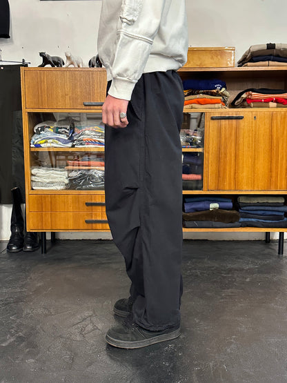 Black cotton  overtrousers
