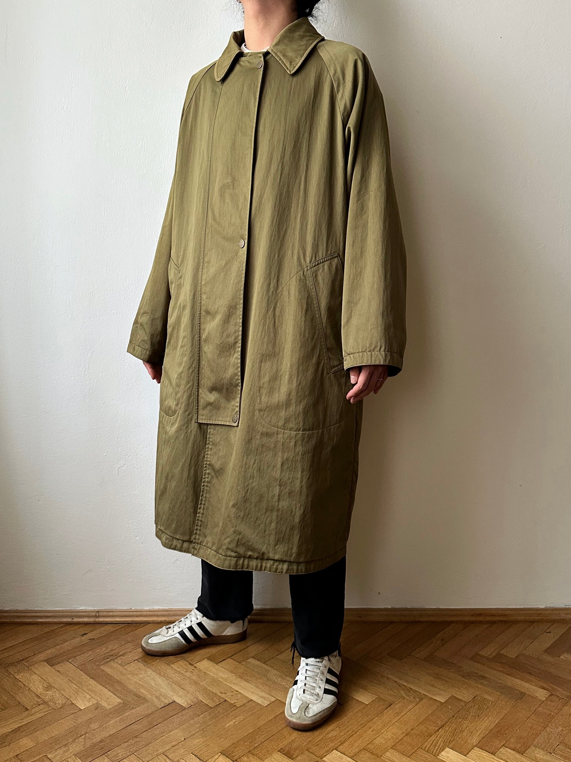 AW'90 1990's CP COMPANY Massimo osti reversible coat リバーシブル コート Vintage Toto Praha Vintage clothing store Antique shop Made in Italy Stone Island ストーンアイランド マッシモオスティ ヴィンテージ 古着屋 ユーロ古着 ヨーロッパ古着 90年代 Cotton Nylon コットン ナイロン コーデュロイ 90年 秋冬 Prague プラハ Rare レア Archive 