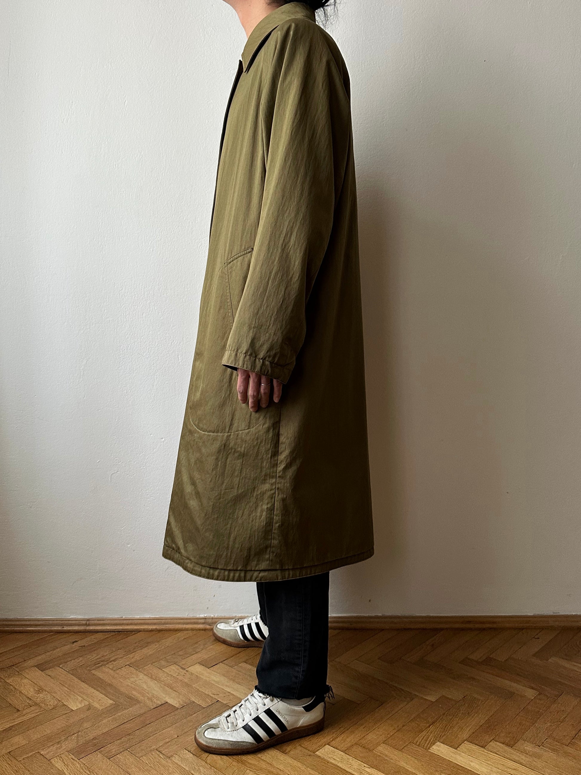 AW'90 1990's CP COMPANY Massimo osti reversible coat リバーシブル コート Vintage Toto Praha Vintage clothing store Antique shop Made in Italy Stone Island ストーンアイランド マッシモオスティ ヴィンテージ 古着屋 ユーロ古着 ヨーロッパ古着 90年代 Cotton Nylon コットン ナイロン コーデュロイ 90年 秋冬 Prague プラハ Rare レア Archive 