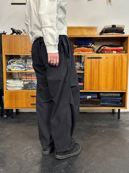 Black cotton  overtrousers
