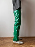 Green trousers coated with polyurethane - w26