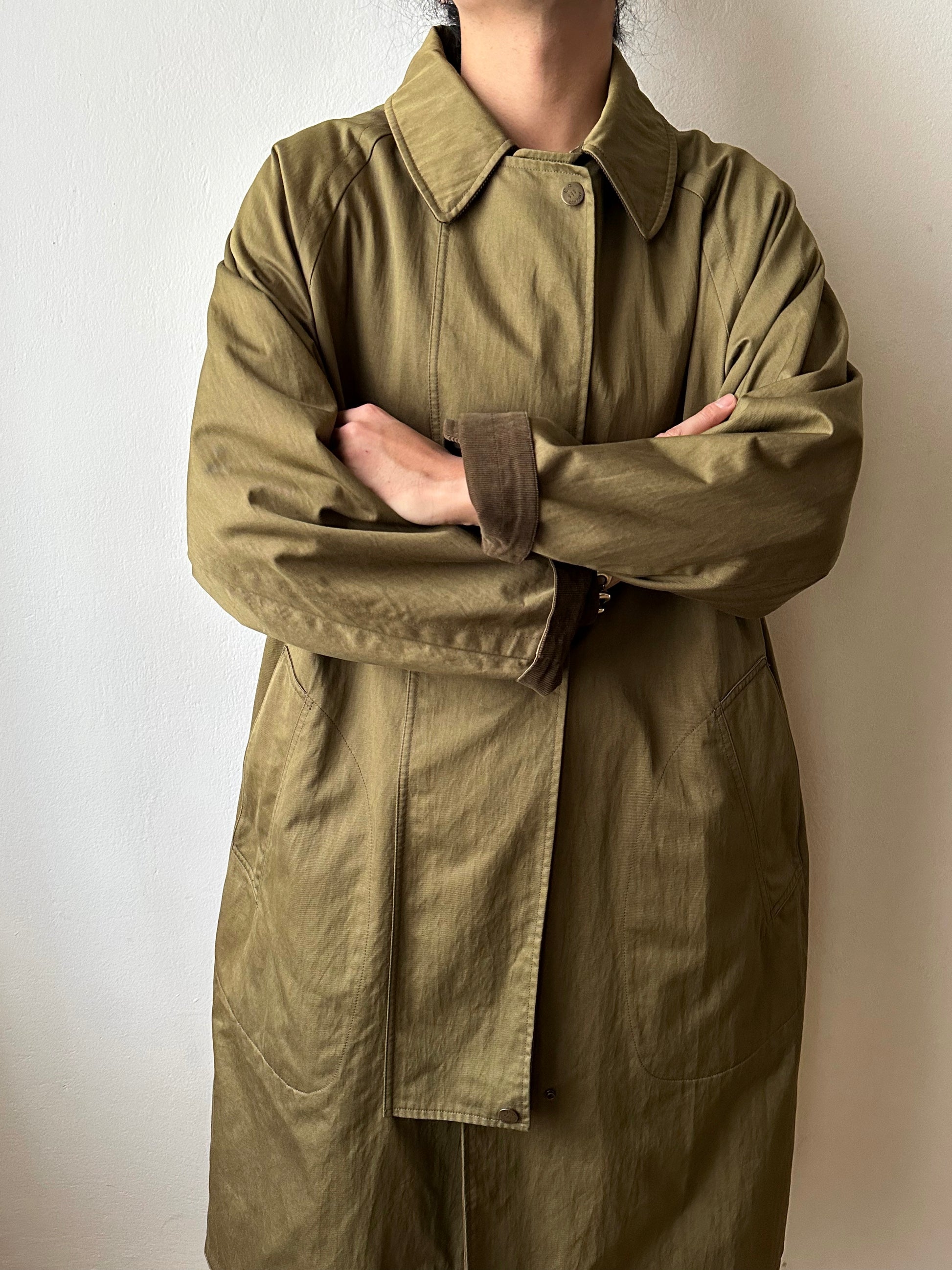 AW'90 1990's CP COMPANY Massimo osti reversible coat リバーシブル コート Vintage Toto Praha Vintage clothing store Antique shop Made in Italy Stone Island ストーンアイランド マッシモオスティ ヴィンテージ 古着屋 ユーロ古着 ヨーロッパ古着 90年代 Cotton Nylon コットン ナイロン コーデュロイ 90年 秋冬 Prague プラハ Rare レア Archive 