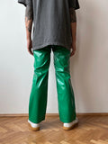 Green trousers coated with polyurethane - w26