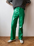 Green trousers coated with polyurethane - w26