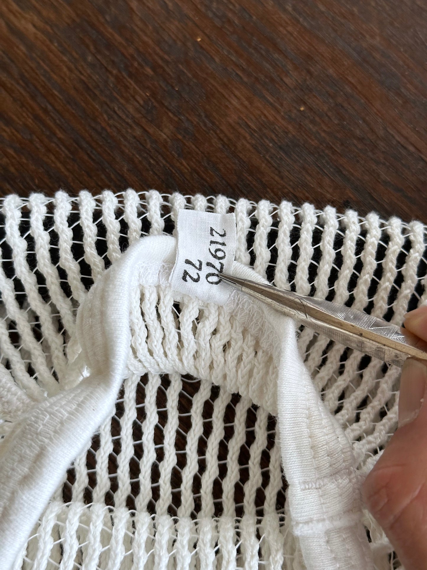 Deadstock 1970-80s Danish army mesh top 2-pack