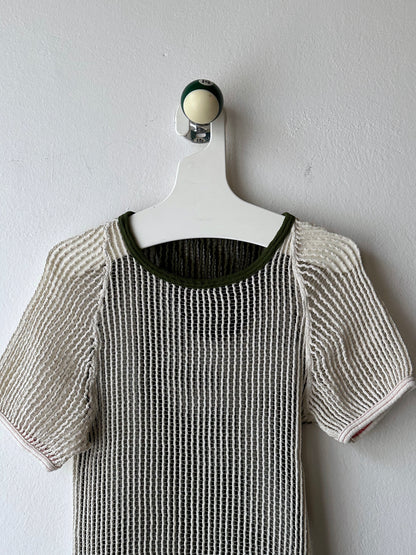 Deadstock 1970-80s Danish army mesh top 2-pack