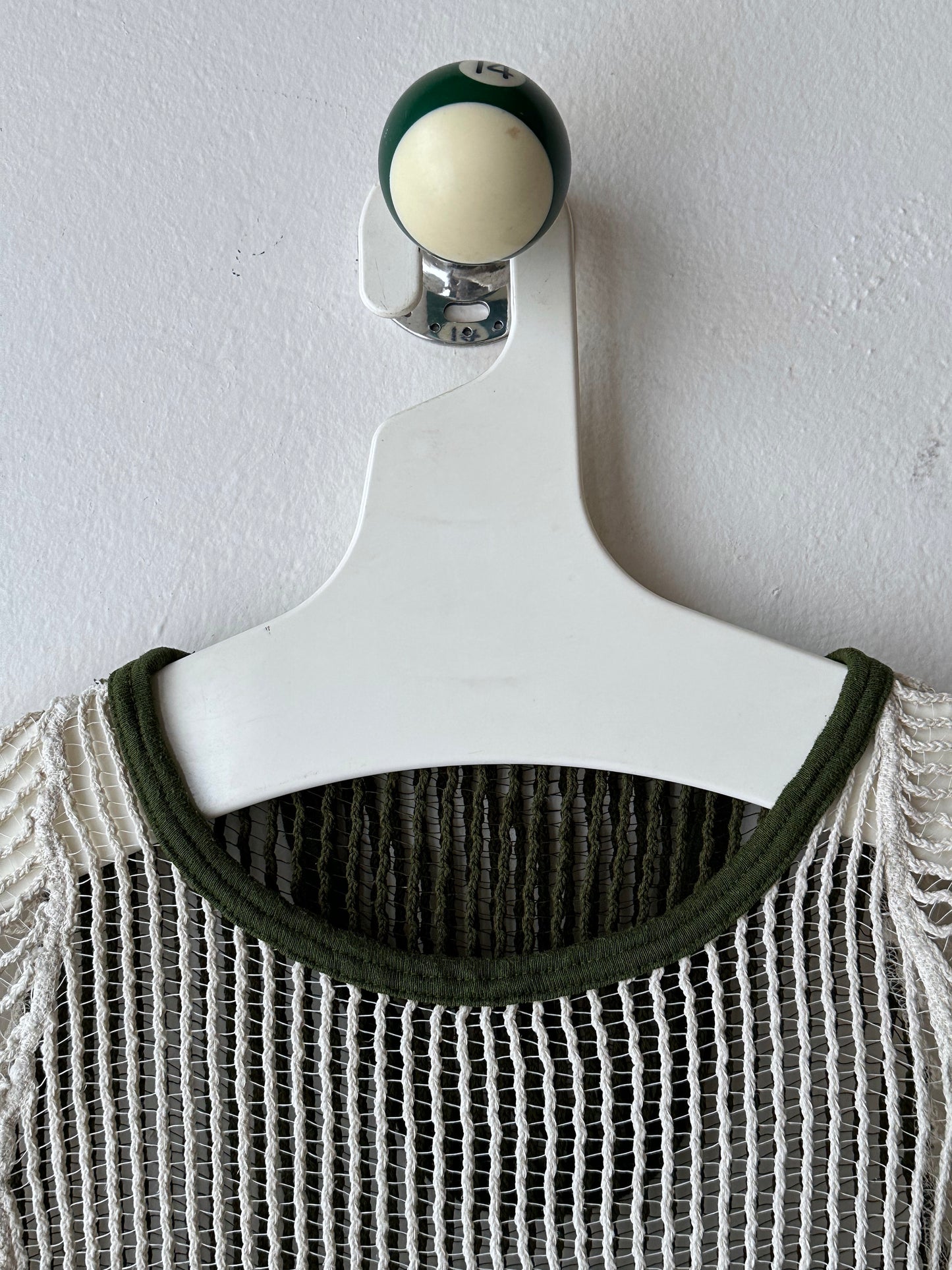 Deadstock 1970-80s Danish army mesh top 2-pack