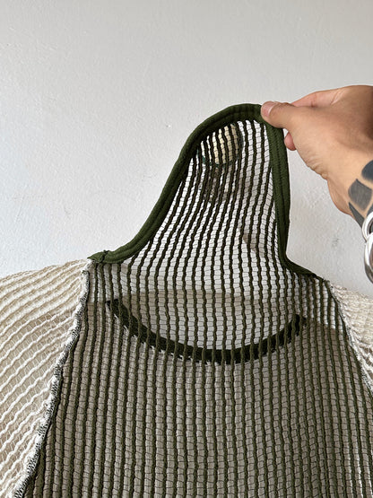 Deadstock 1970-80s Danish army mesh top 2-pack