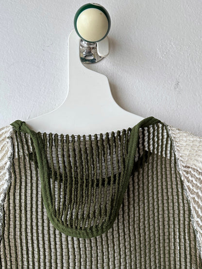Deadstock 1970-80s Danish army mesh top 2-pack