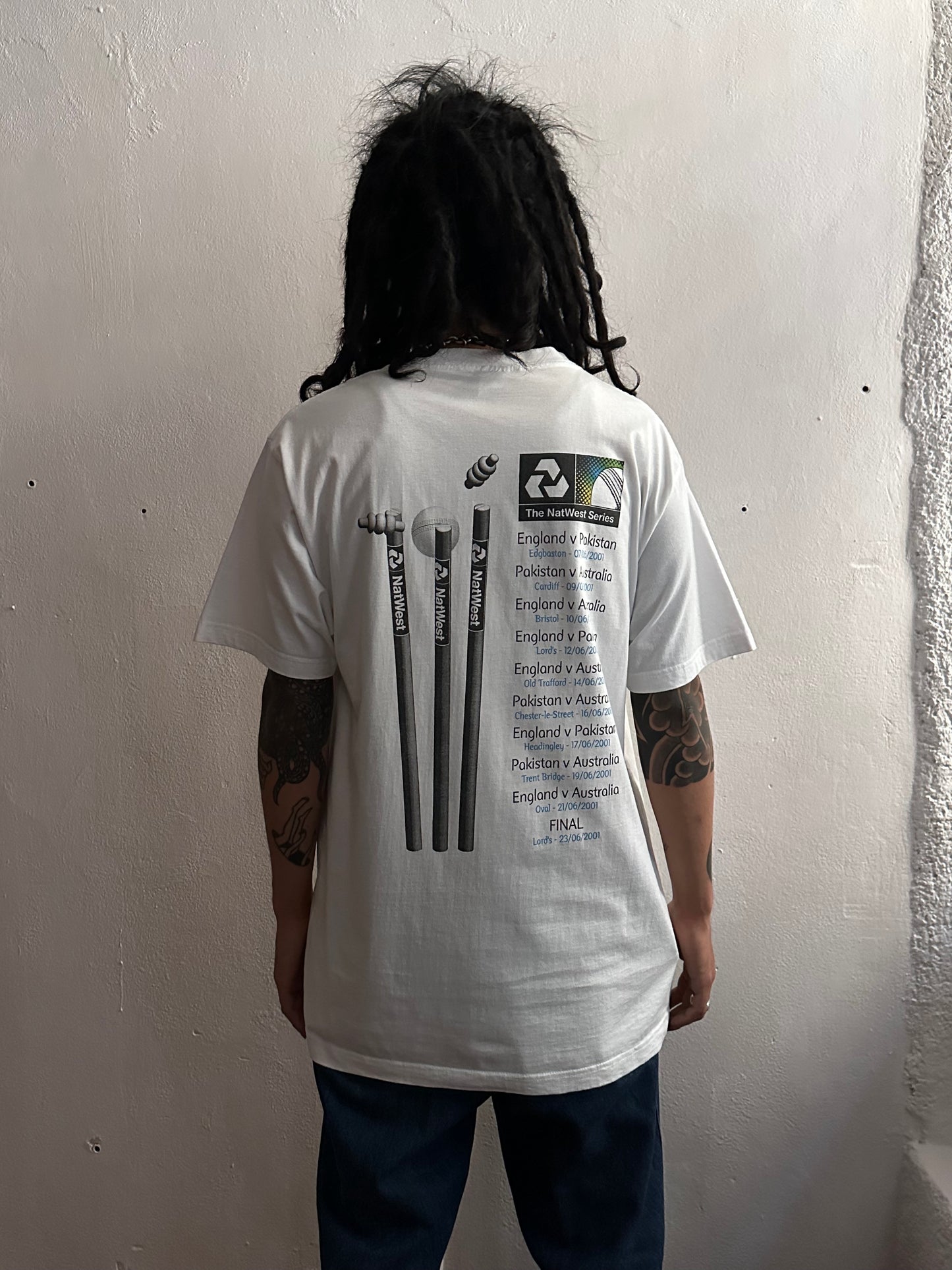 2001 NatWest Series cricket Tee - L