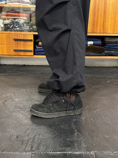 Black cotton  overtrousers