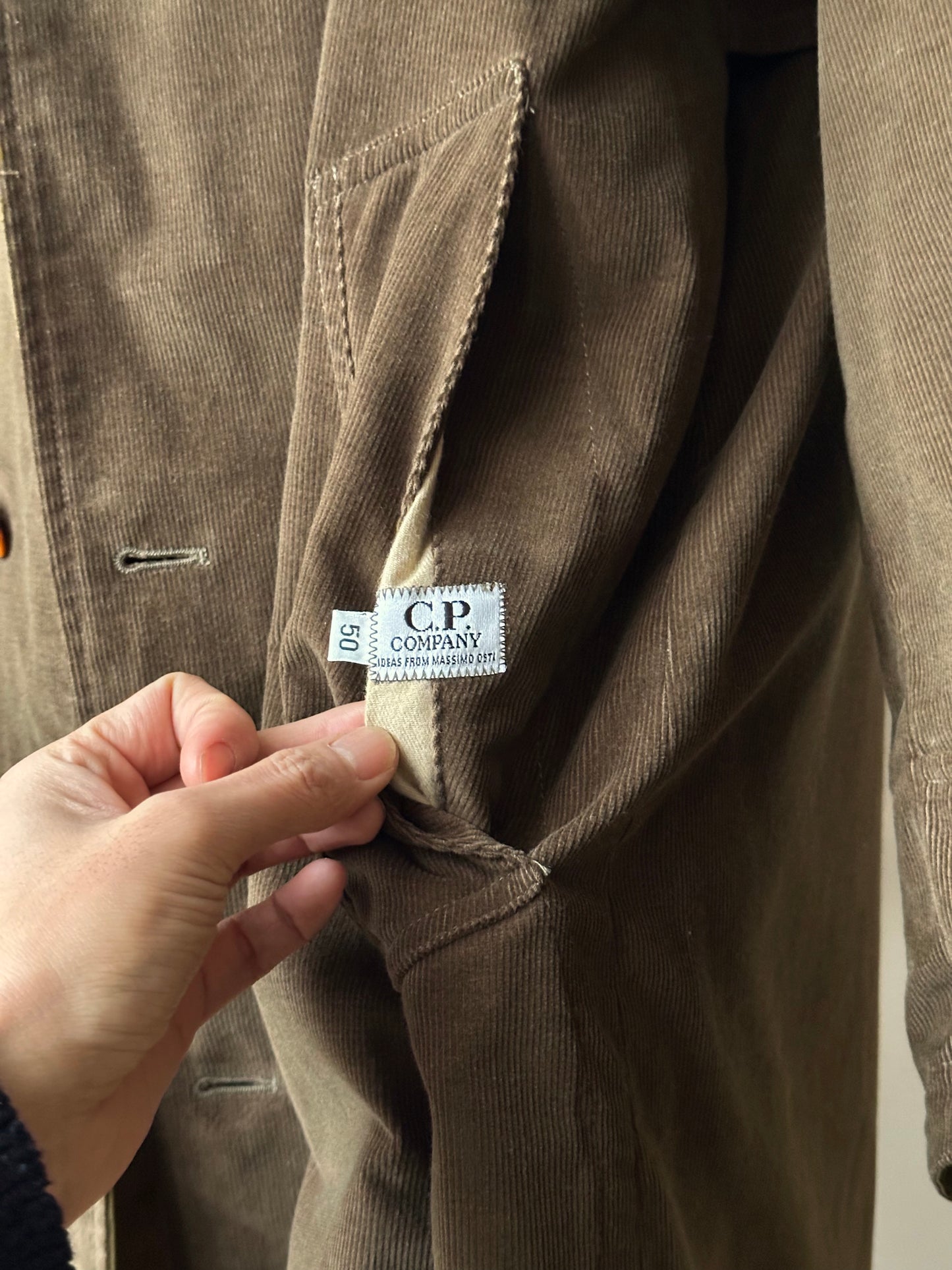 AW'90 1990's CP COMPANY Massimo osti reversible coat リバーシブル コート Vintage Toto Praha Vintage clothing store Antique shop Made in Italy Stone Island ストーンアイランド マッシモオスティ ヴィンテージ 古着屋 ユーロ古着 ヨーロッパ古着 90年代 Cotton Nylon コットン ナイロン コーデュロイ 90年 秋冬 Prague プラハ Rare レア Archive 