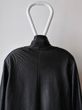 90s lamb leather stand-collar coat