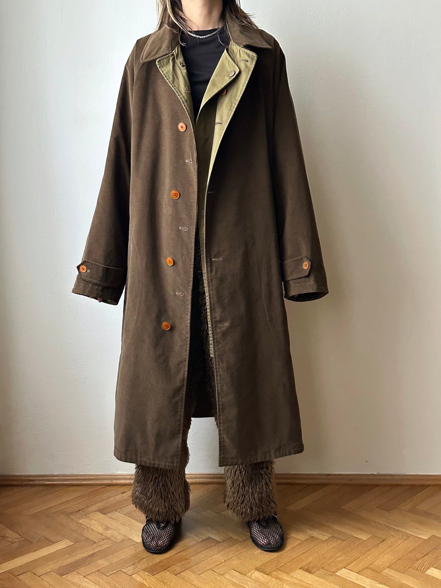 AW'90 1990's CP COMPANY Massimo osti reversible coat リバーシブル コート Vintage Toto Praha Vintage clothing store Antique shop Made in Italy Stone Island ストーンアイランド マッシモオスティ ヴィンテージ 古着屋 ユーロ古着 ヨーロッパ古着 90年代 Cotton Nylon コットン ナイロン コーデュロイ 90年 秋冬 Prague プラハ Rare レア Archive 