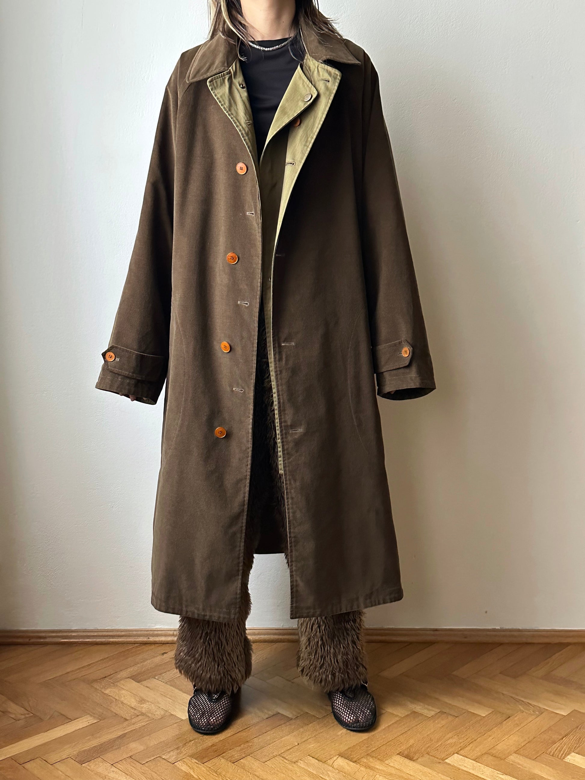 AW'90 1990's CP COMPANY Massimo osti reversible coat リバーシブル コート Vintage Toto Praha Vintage clothing store Antique shop Made in Italy Stone Island ストーンアイランド マッシモオスティ ヴィンテージ 古着屋 ユーロ古着 ヨーロッパ古着 90年代 Cotton Nylon コットン ナイロン コーデュロイ 90年 秋冬 Prague プラハ Rare レア Archive 