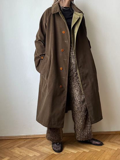 AW'90 1990's CP COMPANY Massimo osti reversible coat リバーシブル コート Vintage Toto Praha Vintage clothing store Antique shop Made in Italy Stone Island ストーンアイランド マッシモオスティ ヴィンテージ 古着屋 ユーロ古着 ヨーロッパ古着 90年代 Cotton Nylon コットン ナイロン コーデュロイ 90年 秋冬 Prague プラハ Rare レア Archive 