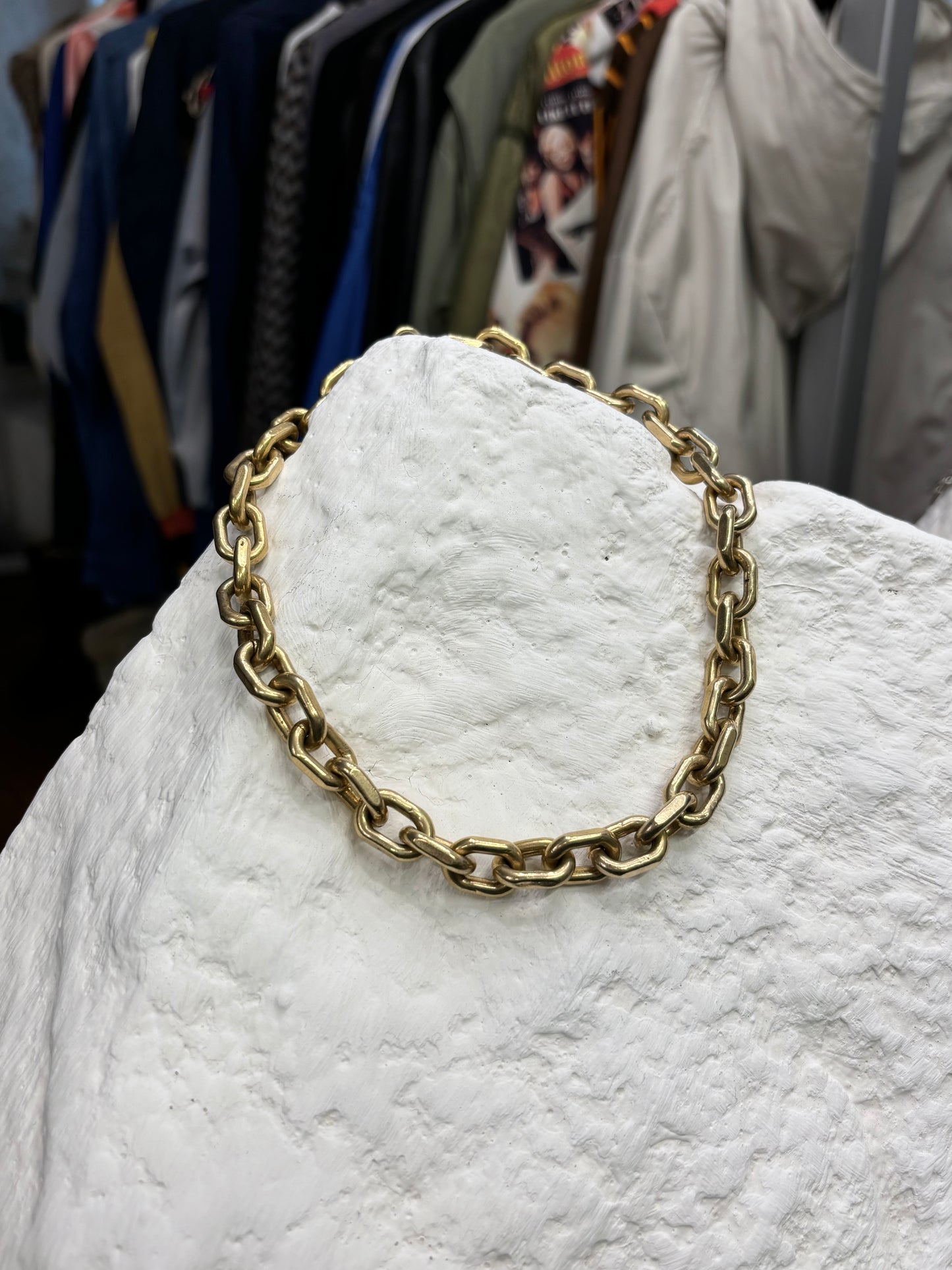 Danish heavy iron gold chain