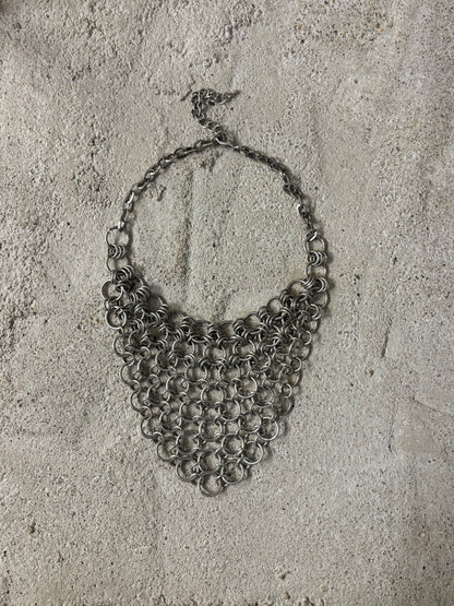 German chain mail bib necklace