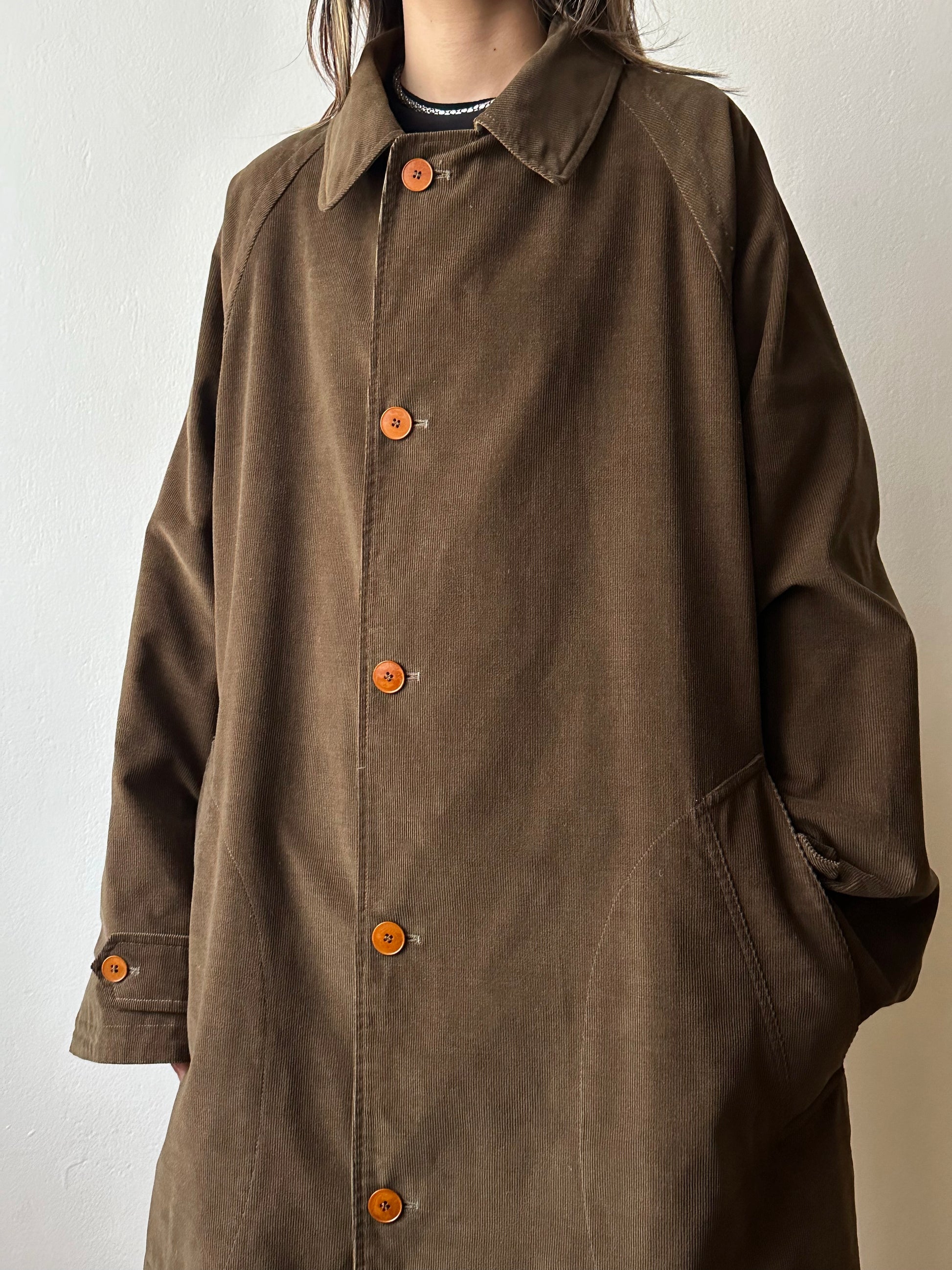 AW'90 1990's CP COMPANY Massimo osti reversible coat リバーシブル コート Vintage Toto Praha Vintage clothing store Antique shop Made in Italy Stone Island ストーンアイランド マッシモオスティ ヴィンテージ 古着屋 ユーロ古着 ヨーロッパ古着 90年代 Cotton Nylon コットン ナイロン コーデュロイ 90年 秋冬 Prague プラハ Rare レア Archive 