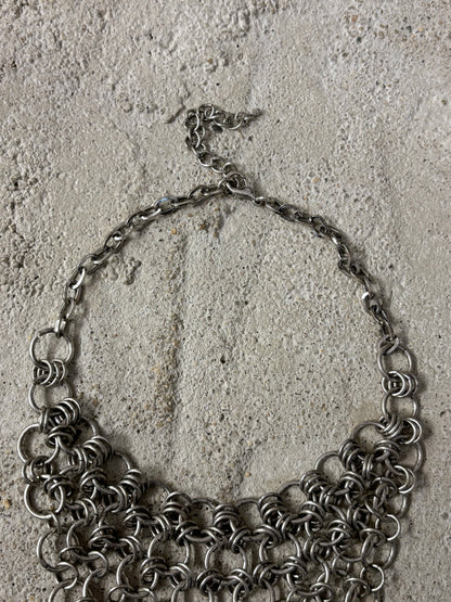 German chain mail bib necklace