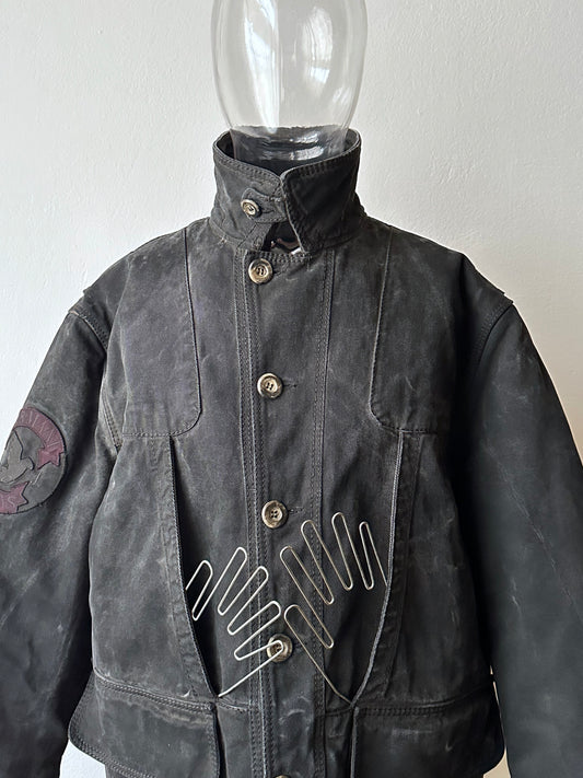 1990's Armani Jeans 90年代 アルマーニ ジーンズ Vintage ヴィンテージ Hunting jacket ハンティングジャケット Toto Praha Vintage clothing store Antique shop Prague 古着屋 ユーロ古着 Made in Italy ヨーロッパ古着 Black 