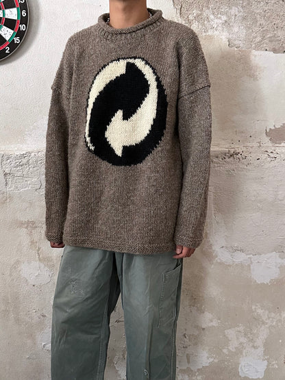 Pachamama Yin yang wool jumper - XL