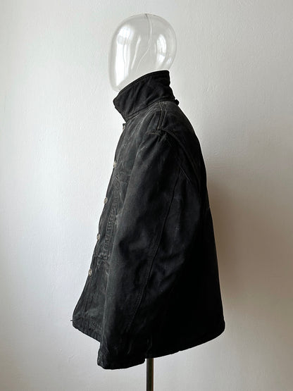 1990's Armani Jeans 90年代 アルマーニ ジーンズ Vintage ヴィンテージ Hunting jacket ハンティングジャケット Toto Praha Vintage clothing store Antique shop Prague 古着屋 ユーロ古着 Made in Italy ヨーロッパ古着 Black 