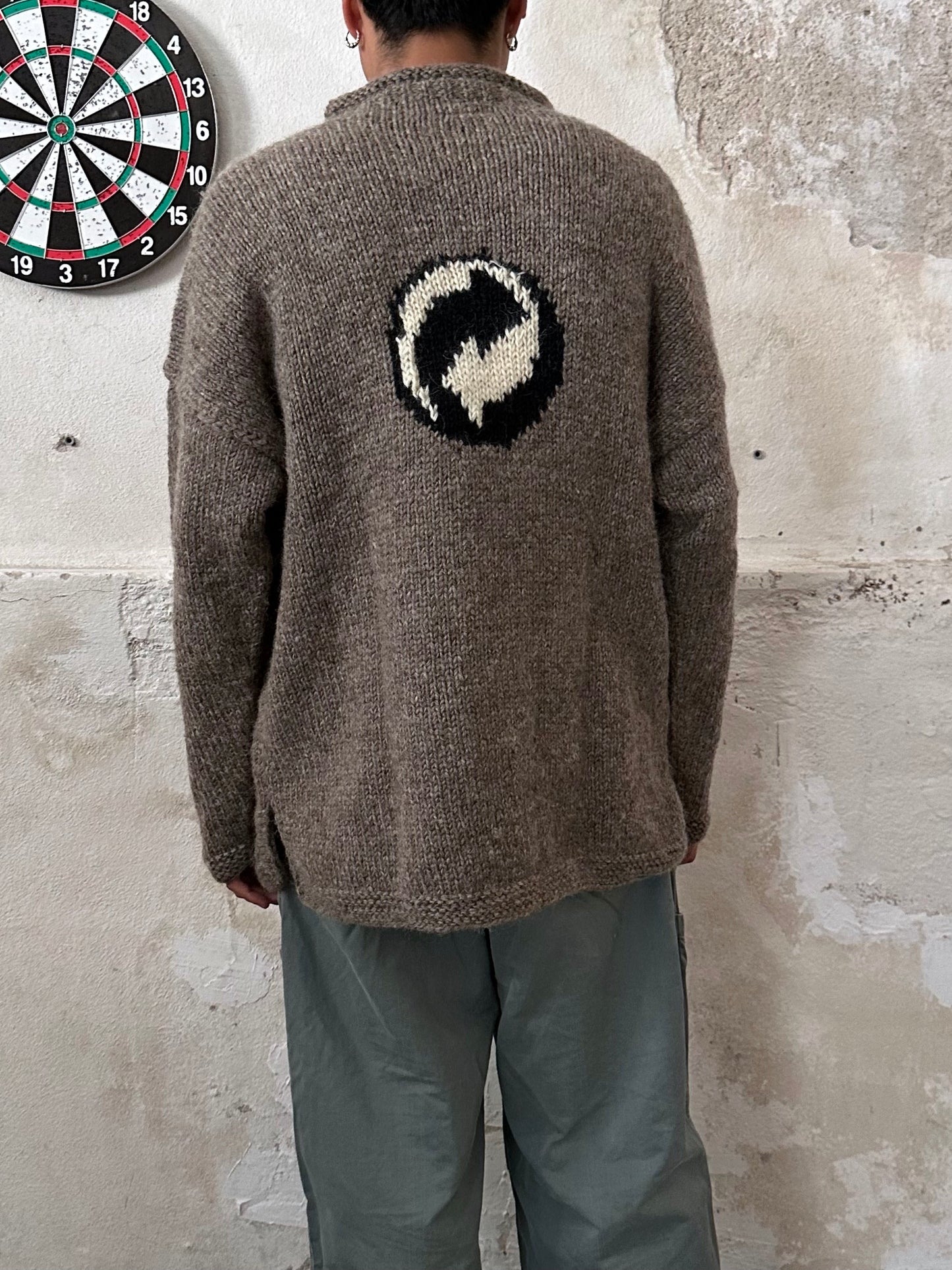 Pachamama Yin yang wool jumper - XL