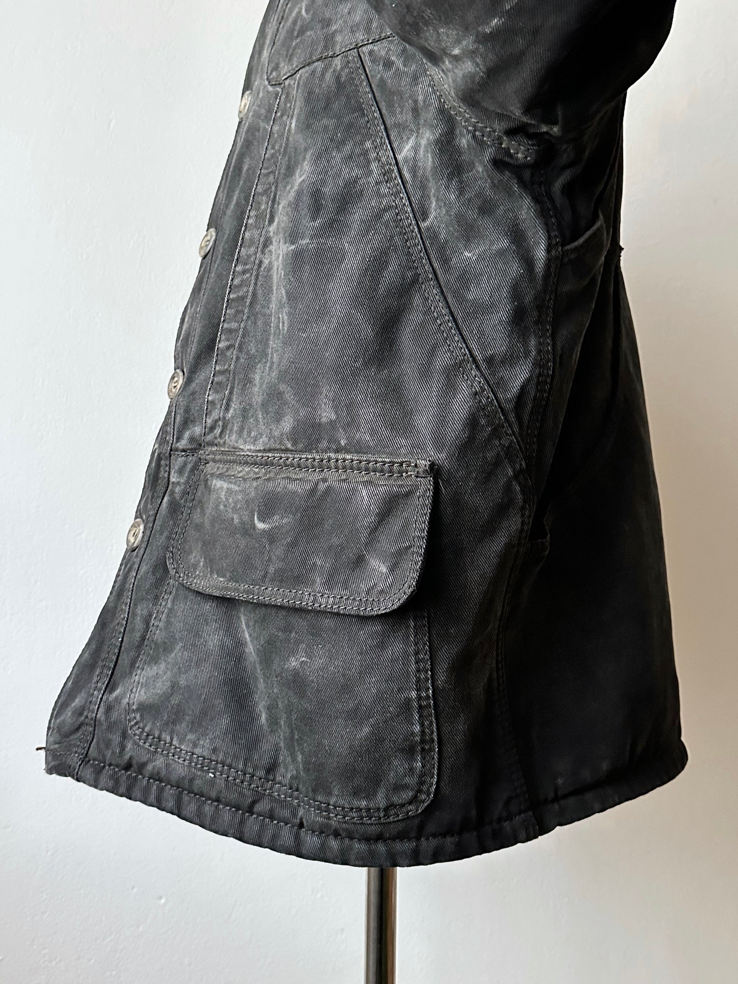 1990's Armani Jeans 90年代 アルマーニ ジーンズ Vintage ヴィンテージ Hunting jacket ハンティングジャケット Toto Praha Vintage clothing store Antique shop Prague 古着屋 ユーロ古着 Made in Italy ヨーロッパ古着 Black 