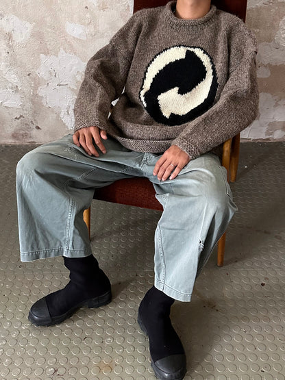 Pachamama Yin yang wool jumper - XL