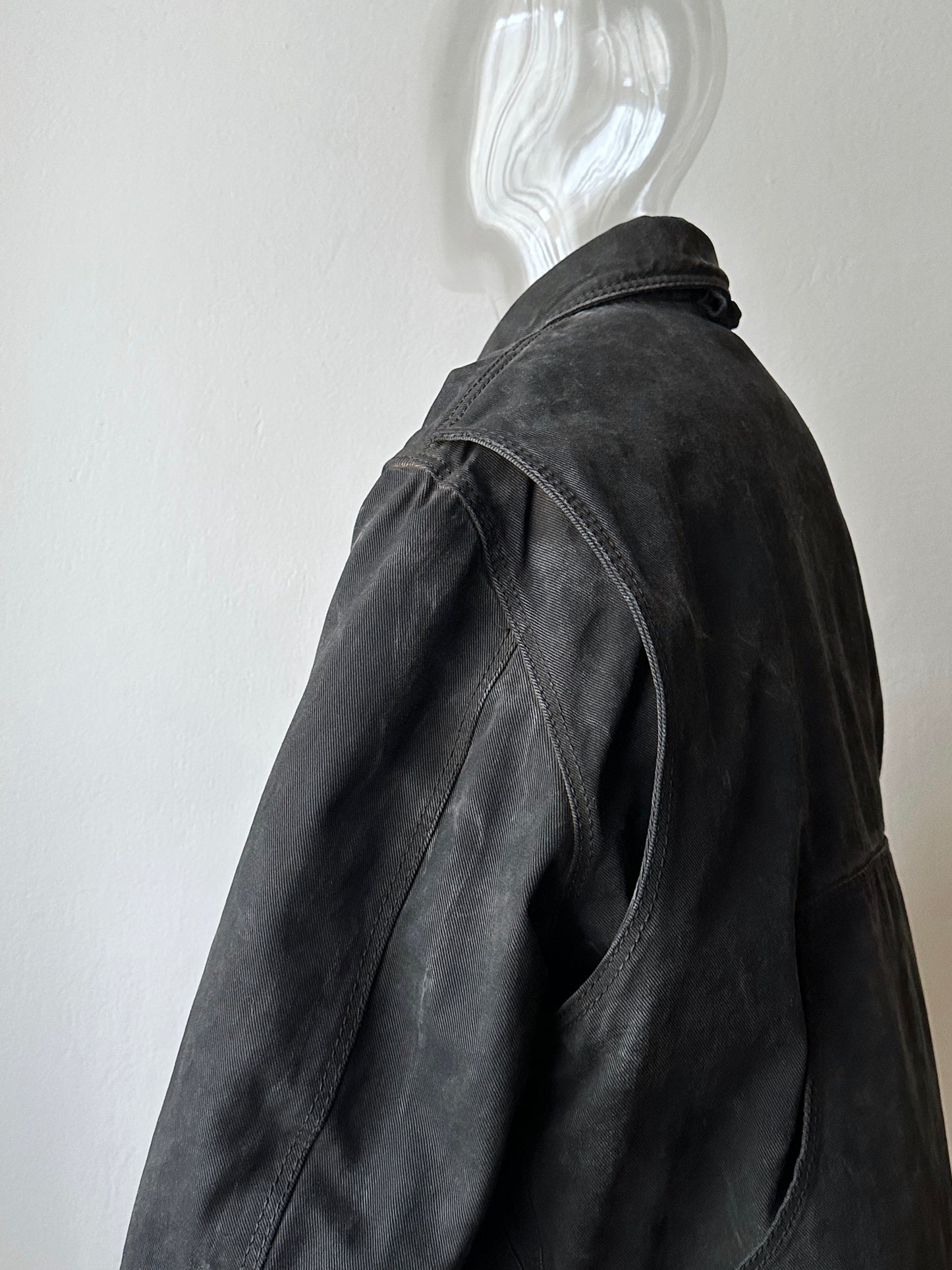 1990's Armani Jeans 90年代 アルマーニ ジーンズ Vintage ヴィンテージ Hunting jacket ハンティングジャケット Toto Praha Vintage clothing store Antique shop Prague 古着屋 ユーロ古着 Made in Italy ヨーロッパ古着 Black 