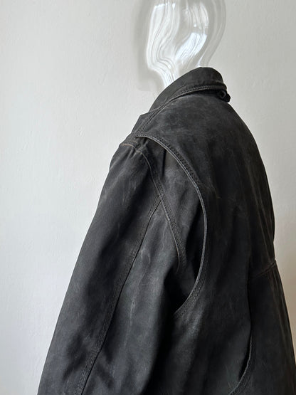 1990's Armani Jeans 90年代 アルマーニ ジーンズ Vintage ヴィンテージ Hunting jacket ハンティングジャケット Toto Praha Vintage clothing store Antique shop Prague 古着屋 ユーロ古着 Made in Italy ヨーロッパ古着 Black 