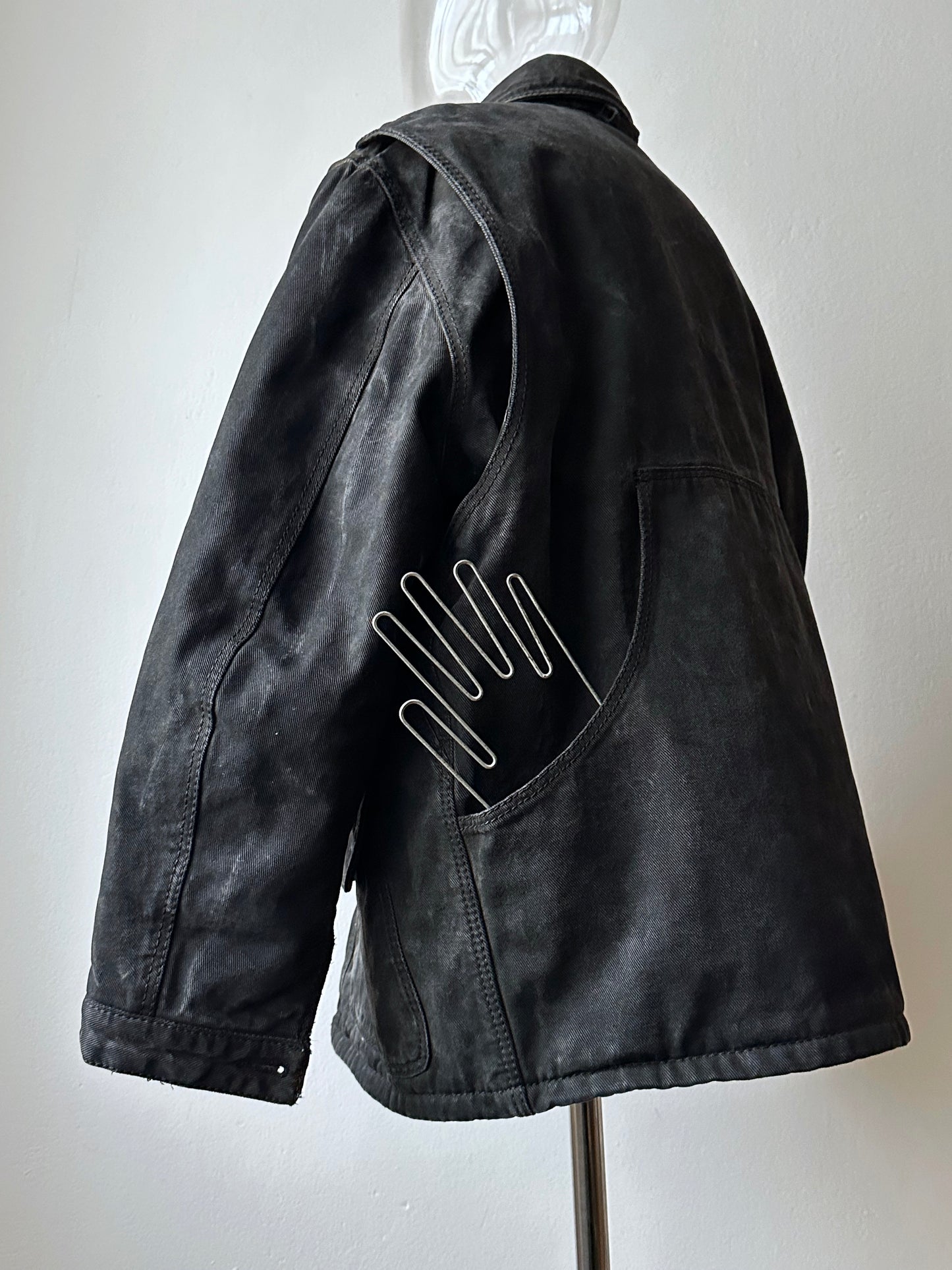 1990's Armani Jeans 90年代 アルマーニ ジーンズ Vintage ヴィンテージ Hunting jacket ハンティングジャケット Toto Praha Vintage clothing store Antique shop Prague 古着屋 ユーロ古着 Made in Italy ヨーロッパ古着 Black 