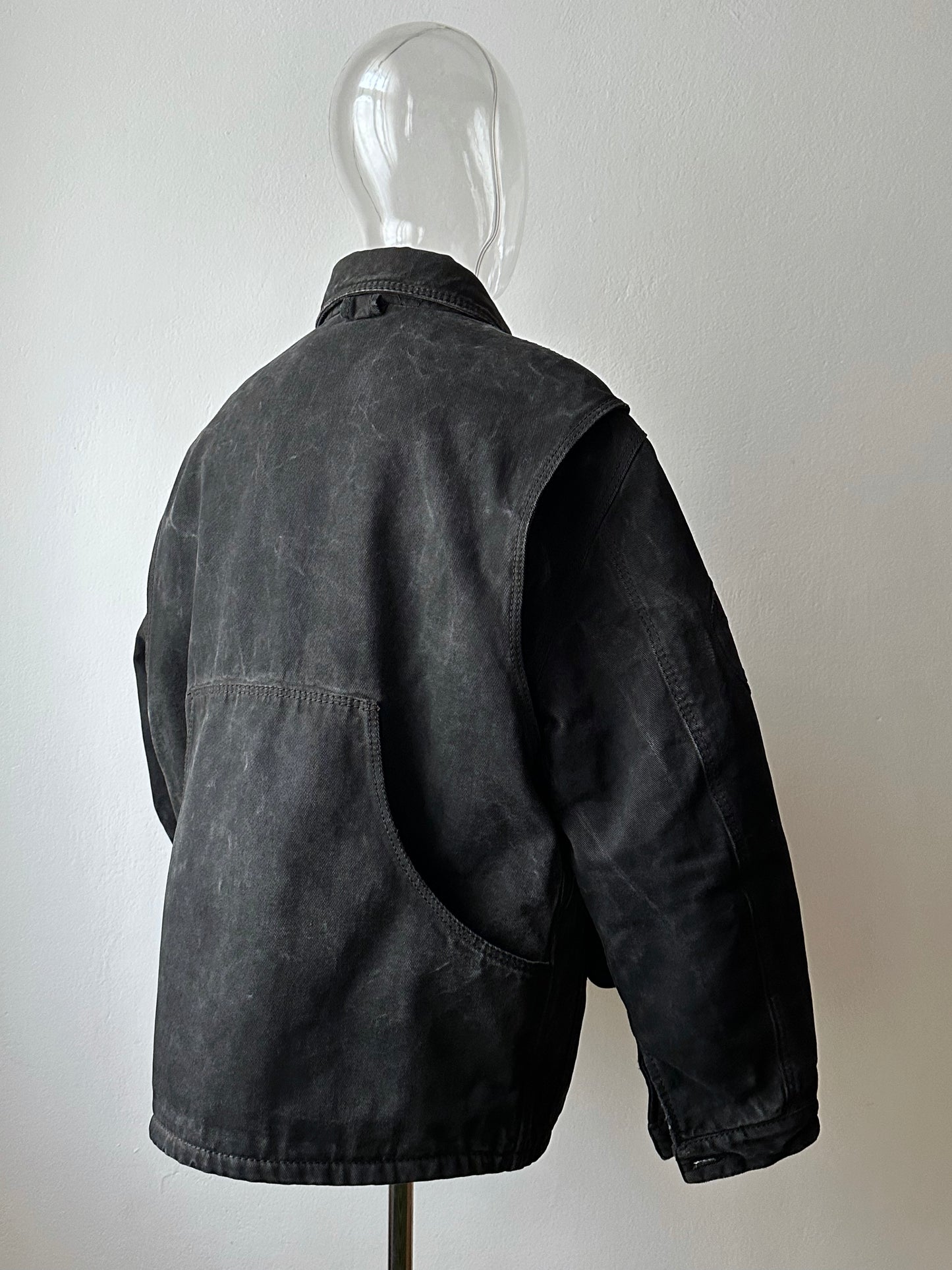 1990's Armani Jeans 90年代 アルマーニ ジーンズ Vintage ヴィンテージ Hunting jacket ハンティングジャケット Toto Praha Vintage clothing store Antique shop Prague 古着屋 ユーロ古着 Made in Italy ヨーロッパ古着 Black 