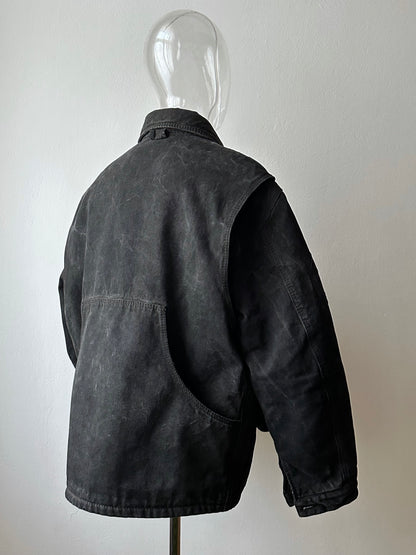 1990's Armani Jeans 90年代 アルマーニ ジーンズ Vintage ヴィンテージ Hunting jacket ハンティングジャケット Toto Praha Vintage clothing store Antique shop Prague 古着屋 ユーロ古着 Made in Italy ヨーロッパ古着 Black 