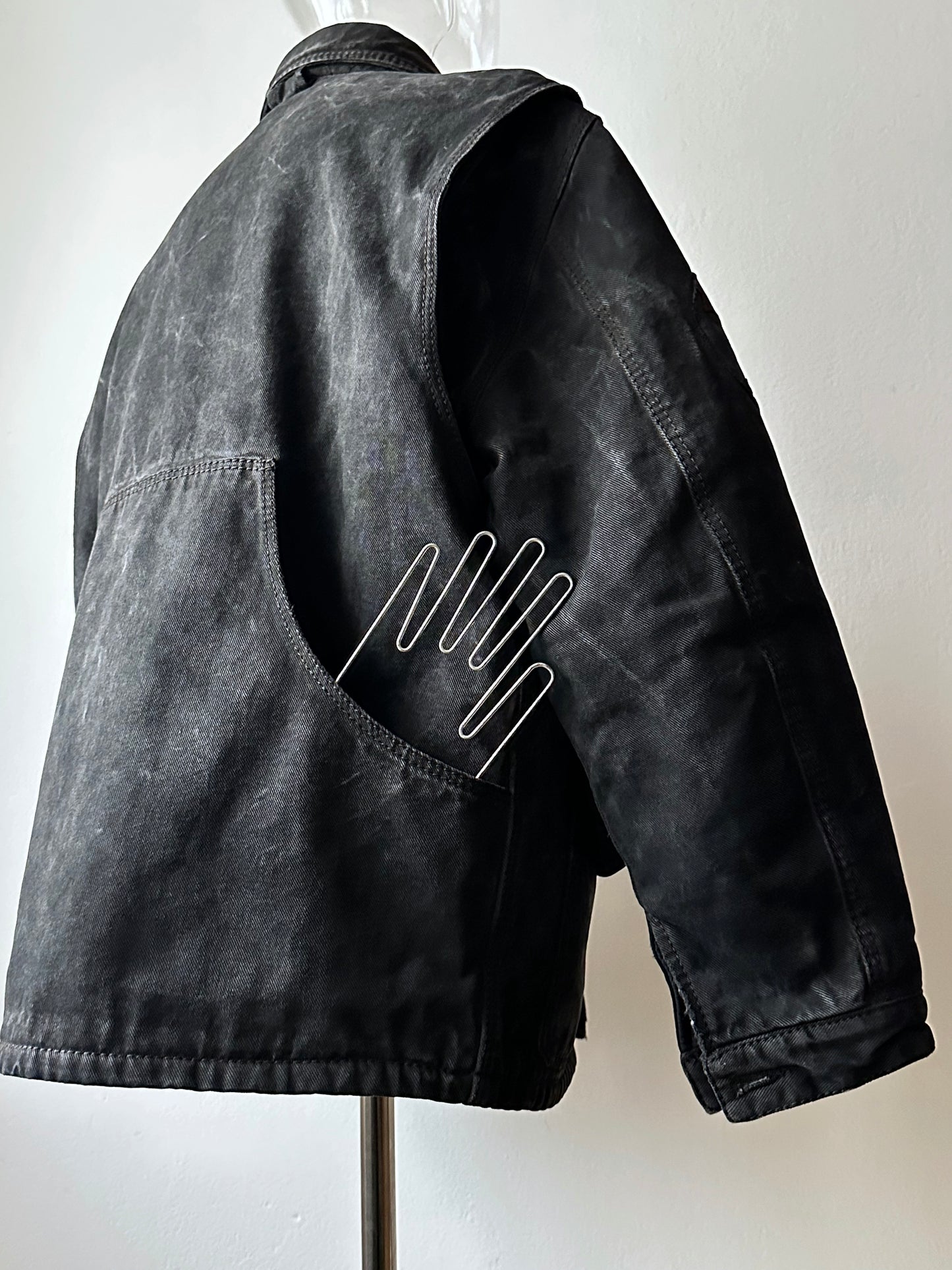 1990's Armani Jeans 90年代 アルマーニ ジーンズ Vintage ヴィンテージ Hunting jacket ハンティングジャケット Toto Praha Vintage clothing store Antique shop Prague 古着屋 ユーロ古着 Made in Italy ヨーロッパ古着 Black 